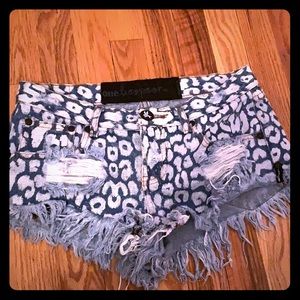 One teaspoon ripped denim shorts